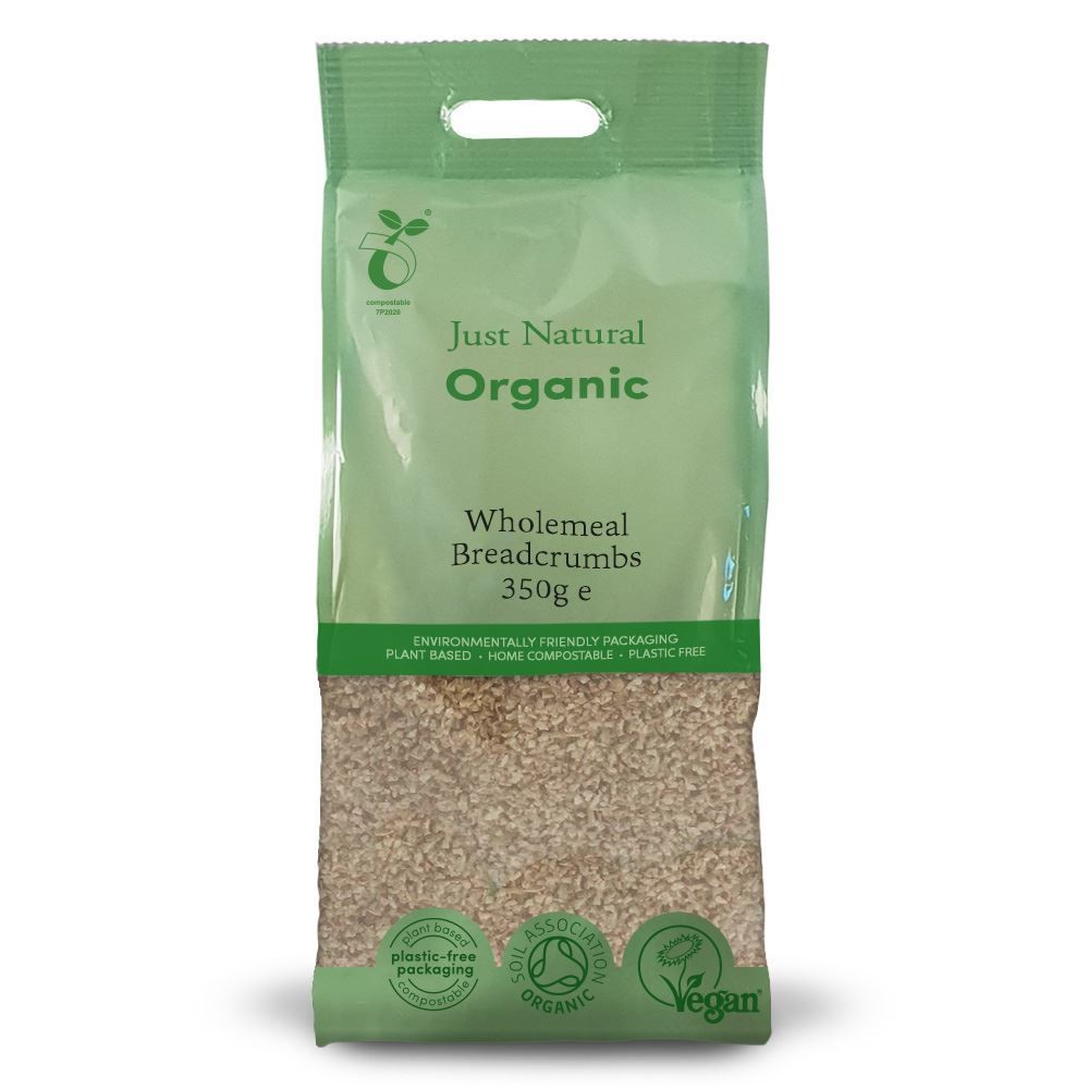 Just Natural Organic Organic Wholemeal Breadcrumbs 350g - 4 Pack