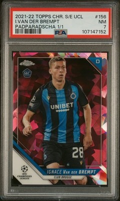 I.VAN DER BREMPT RC | PADPARADSCHA 1/1 |TOPPS CHROME SAPPHIRE UCL 2021-22
