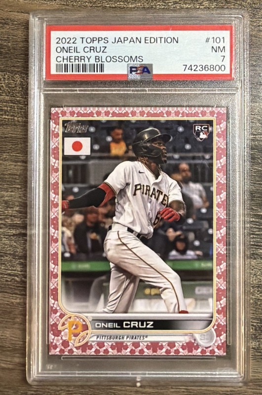 2022 Topps Japan Edition Oneil Cruz #101 Cherry Blossom /99 PSA 7