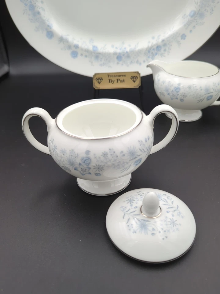Wedgwood Belle Fluer Juego de 5 porciones 14 1/8" Plato 10" Tazón ovalado Azúcar y Crm Foto 4 de 4