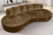 104'' Modular Sectional Sofa with Memory Foam Filled, Modern Curved Sofa Deep Se