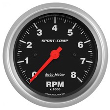 Autometer 3991 Gauge Tachometer 3 38 8k Rpm In-dash Sport-comp