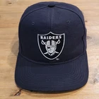Vintage Oakland Raiders Hat New Era 90s Size 7 1/4 Black Wool Pro Model Korea
