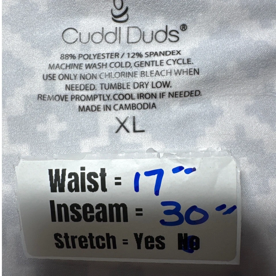 CUDDL DUDS Mujer XL Negro Blanco Estampado Geométrico Plegable Cintura Leggings Foto 3 de 4