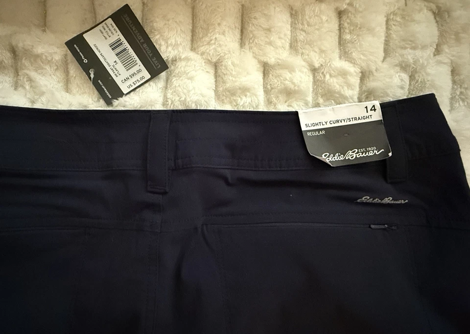 Pantalones enrollables Eddie Bauer para mujer Sightcape Horizon talla 14R azul marino ligeramente curvilíneos Foto 4 de 4