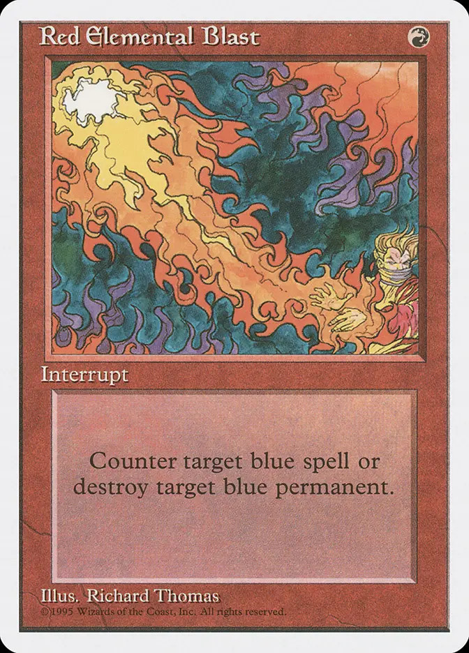 Red Elemental Blast MTG Fourth Edition NM