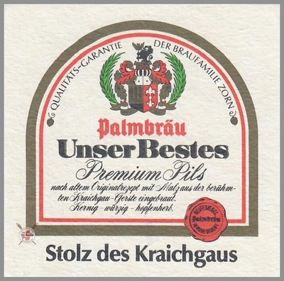 Beer Coaster - Palmbrau Brewery - Paumbrau Pilsner - 2 Pack
