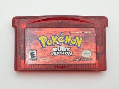 Authentic Pokemon Ruby Version GBA Game Boy Advance Tested Saves Cartridge