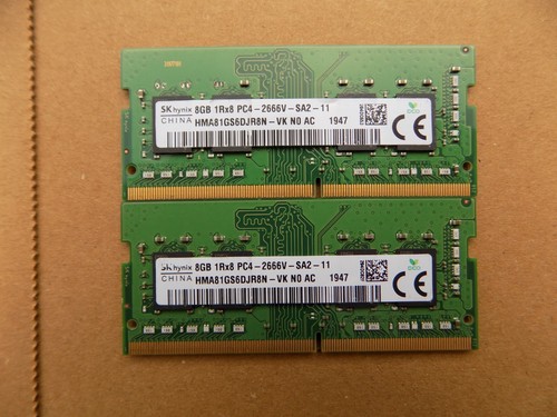 SK Hynix DDR4 16GB (2x 8GB) 1Rx8 -HMA81GS6DJR8N 2666MHz Laptop Memory - Picture 1 of 2