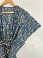 100% Cotton Caftan Indian Handmade Printed Kaftan Beach ,Floral Night Dress