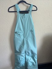 TSLA Snow Bib Ski Snowboard Youth Teal Large 14/16 Sled Overalls Insulated