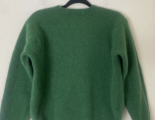 Vintage Polo Ralph Lauren Sweater Youth M Green Lambs Wool Pullover Retro Thick - Picture 7 of 11