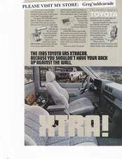 Original 1985 Toyota SR5 XTRACAB Pickup Truck vintage print ad