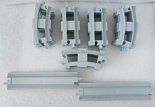 Lego Duplo Train Track Gray Ramp Hill Railroad Complete Set of 22 Tracks - Picture 7 of 8