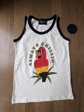 NWT Tiny Whales Soft Jersey With Run Trim Tank Top Made In USA