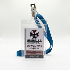 Umbrella Corporation Resident Evil Movie Cosplay Prop ID Card Badge Name Tag
