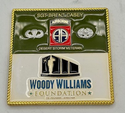 Sgt Brent Casey Co-Founder The Woody Williams Foundation Challenge Coin