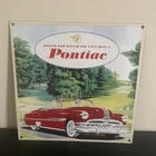 VINTAGE PONTIAC DOLLAR FOR DOLLAR CAR  GASOLINE MOTOR OIL PORCELAIN SIGN