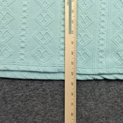 Brave Soul London Shirt Mens Extra Large Teal Polo Argyle Embossed Diamond Knit - Picture 7 of 14