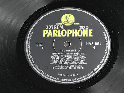 The Beatles White Album UK(英)盤 LP Stereo THE BEATLES WHITE ALBUM LP UK STEREO FACTORY SAMPLE DEMO