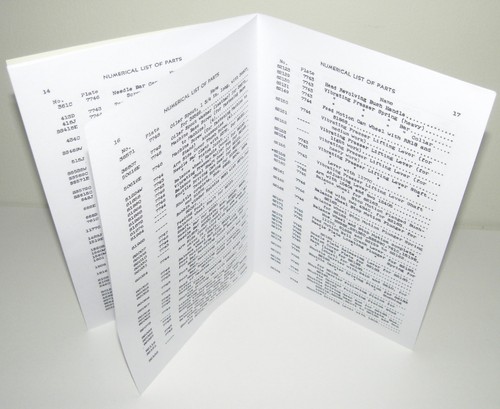 Singer Sewing Machine 29K70 Parts List Manual Reproduction - Picture 5 of 10