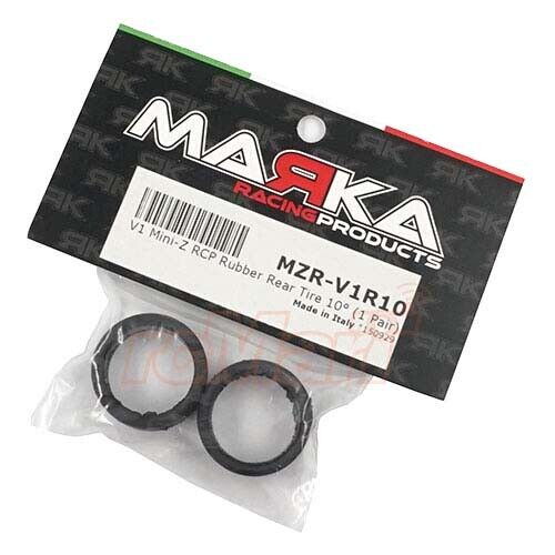 Marka Racing 10 Degree V1 RCP Rubber Rear Tire 2 pcs For Kyosho Mini-Z #MZR-V1R1 - Picture 2 of 2