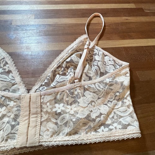 I.n.c. Lencería bralette de encaje para mujer International Concepts almendra latte pequeña - Imagen 4 de 5