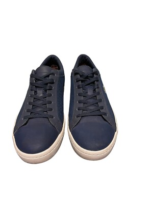 Lacoste Straightset SP 417 1 Mens Size 10 Navy Blue Leather  display picture 2
