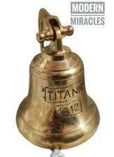 6" Nautical Solid Brass London Hanging Maritime Ship Bell Titanic 1912 WallDecor