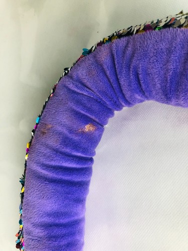 Soft Toy Snake Draught Excluder Long Purple Sequin Stained - Picture 10 of 12