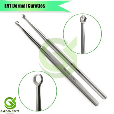Fox Dermal Verruca Curette 2Pcs Dermatology ENT Cleaning Planter Warts Removal