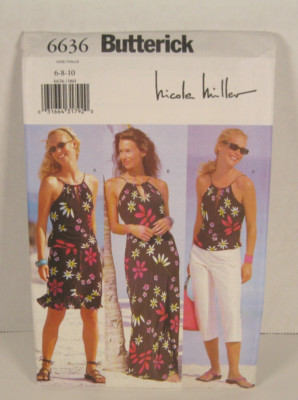 Butterick 6636 Easy Top, Dress, Skirt & Pants Pattern Misses' 6-10 Uncut