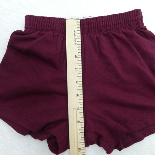 Soffe Shorts Girls Small 7 Burgundy Elastic Waistband Cotton Blend Set Of 2 - Picture 7 of 14
