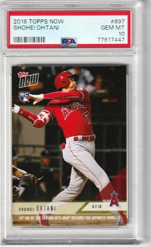 Shohei Ohtani - 2018 Topps Now #697  - RC Rookie Card - PSA 10 Gem Mint