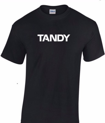 TANDY T-shirt RETRO 80s COMPUTER Shirt COOL GEEK Black Cotton Tee Shirt S - 5XL