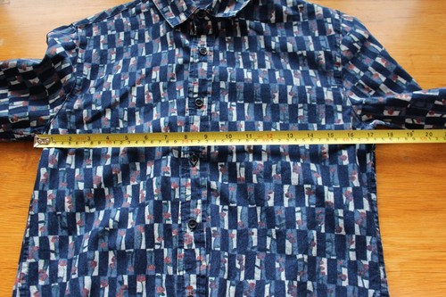 Scotch Soda Shirt Blue Patterned Wheel Of Fortune Cotton Size Small S - Picture 12 of 13