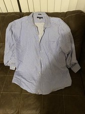 Mens Tommy Hilfiger Dress Shirt Size 18 34-35  4W11