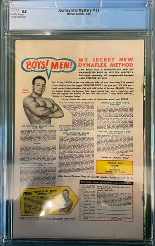 JOURNEY INTO MYSTERY #113 CGC 8.5 ORIGIN OF LOKI - Picture 4 of 4