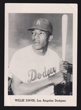 1958-65 JAY PUBLISHING Willie Davis DODGERS 5x7 PICTURE PACK PHOTO VG-EX B