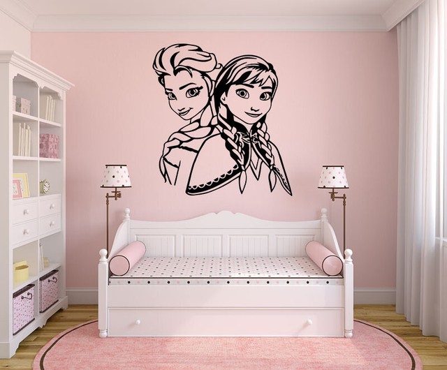 Frozen Anna and Elsa Disney Family Winter Snow Bedroom Wall Decor Sticker eBay