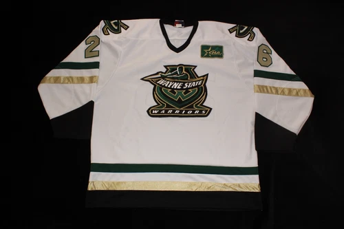 WAYNE STATE WARRIORS * #26 JOHNSON * GAME WORN/USED HOCKEY JERSEY * CHA