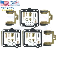 3 X Carburetor Carb Rebuild Repair Kit & Floats Fit Yamaha 78-79 XS750 XS 750-US