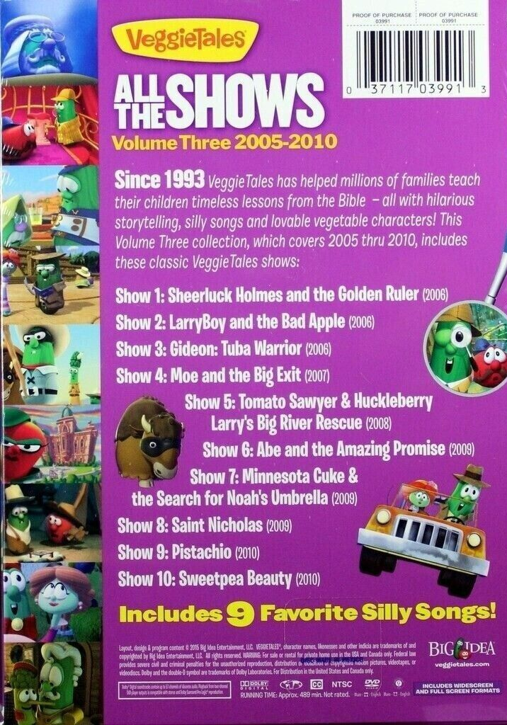 VeggieTales: All The Shows Volume 3 DVD SET (2005-2010) **NEW