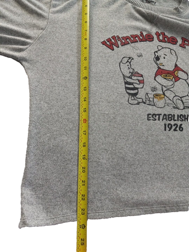 Disney Winnie The Pooh Women's Sleepwear Sweater Size Large Batik Gray - Picture 9 of 13