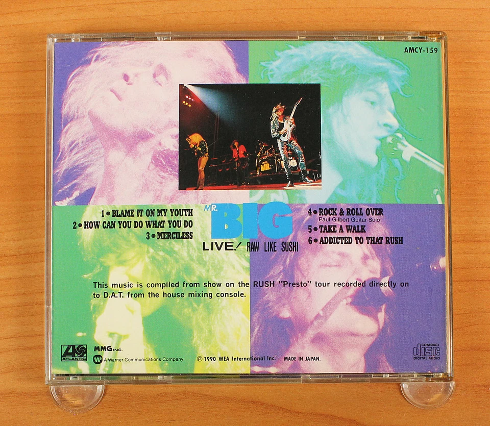 Mr. Big - Live! Raw Like Sushi CD (Japan 1990 Atlantic) AMCY-159 Foto 3 de 4