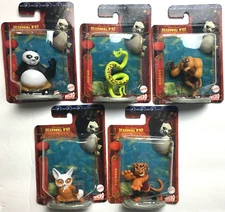 New Kung Fu Panda Mattel Action Figures Lot Viper Tigress Mini Cake Toppers Set