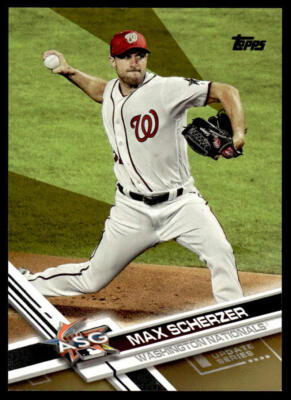 2017 Topps Update Max Scherzer #US261 Gold Parallel #'d /2017 Nationals