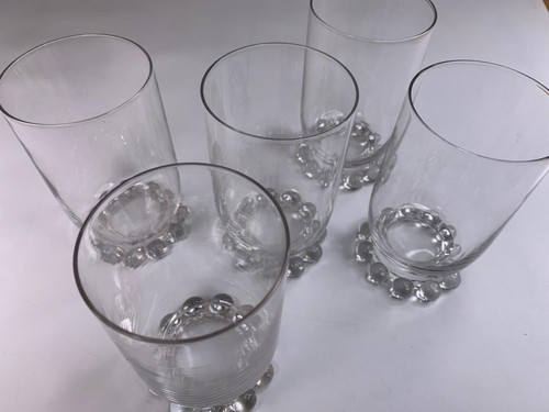 "Vasos de patas de vidrio Candlewick 5 vintage imperiales de mediados de siglo 4 5/8" - Imagen 5 de 7