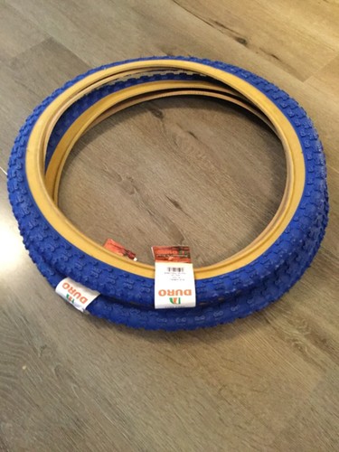 Raleigh Burner Old School BMX Tyres / Comp 3 Tread / Blue 20 x 2.125 (Pair of) - 第 2/3 張圖片
