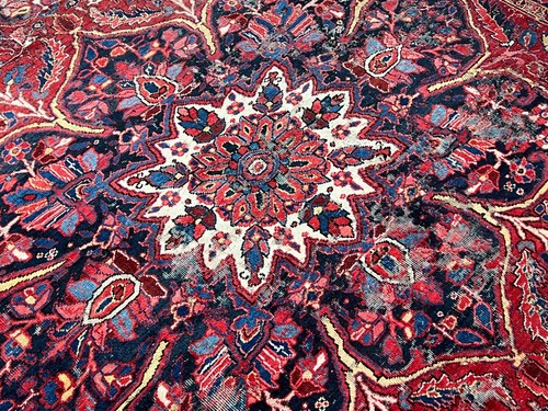 Antiker Unikat Handgeknüpfter Orientteppich Heriz 390x285 cm rug carpet - Bild 5 von 24